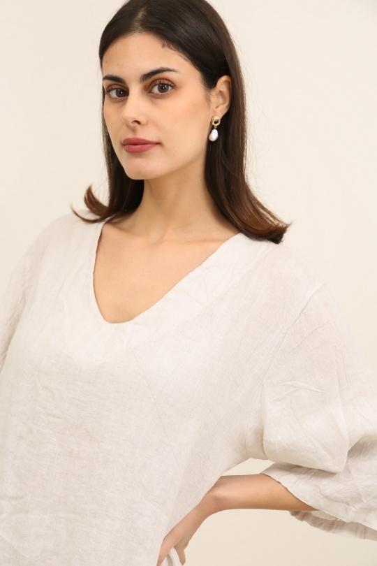 Tuniques Femme Beige LA MAISON DES FIBRES NATURELLES 10489 TUNIQUE EN LIN Efashion Paris