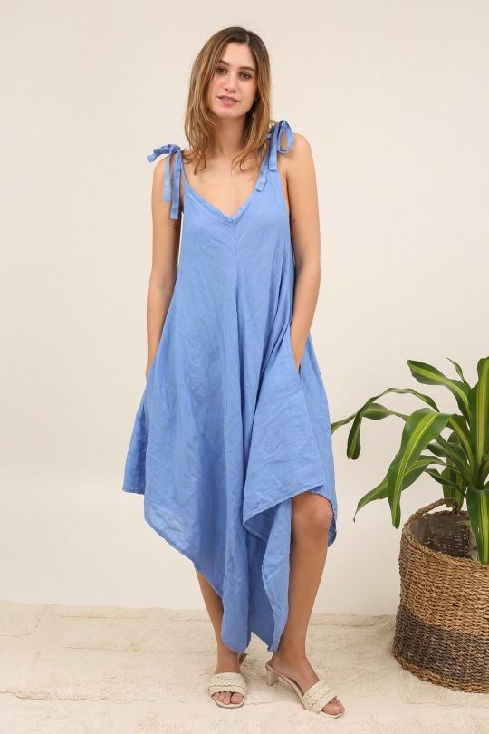 Combinaisons Femme Bleu azur LA MAISON DES FIBRES NATURELLES 70644 Efashion Paris