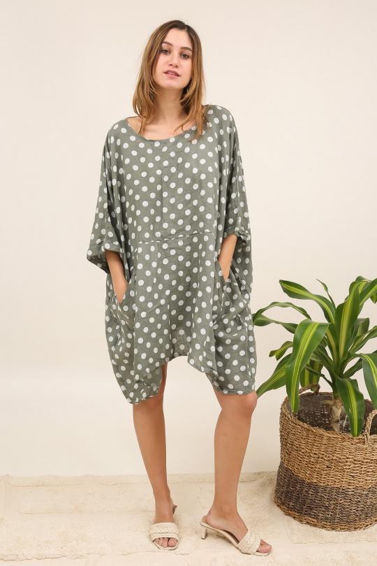 Robes courtes Femme Kaki LA MAISON DES FIBRES NATURELLES 10624 Efashion Paris