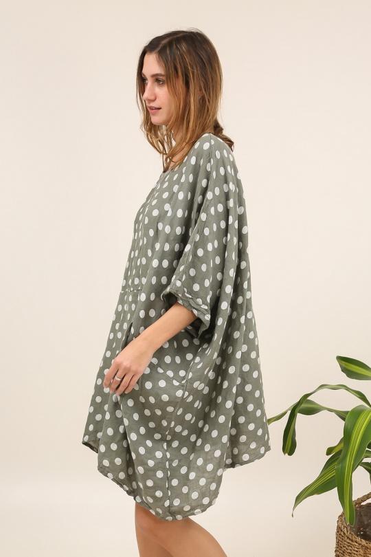 Robes courtes Femme Kaki LA MAISON DES FIBRES NATURELLES 10624 Efashion Paris