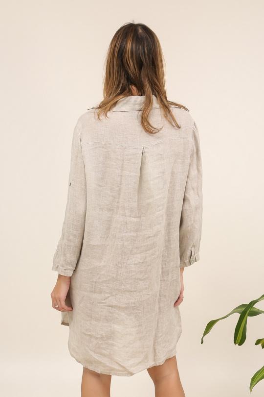 Robes mi-longues Femme Beige LA MAISON DES FIBRES NATURELLES 87323 Efashion Paris