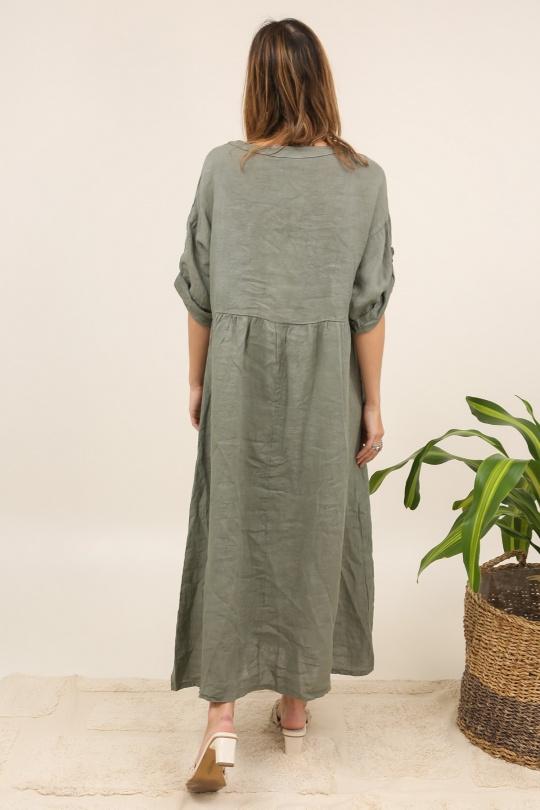 Robes longues Femme Kaki LA MAISON DES FIBRES NATURELLES 81701 Efashion Paris
