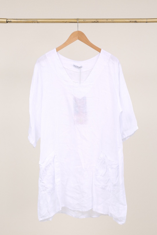 Tuniques Femme Beige LA MAISON DES FIBRES NATURELLES 10489 TUNIQUE EN LIN Efashion Paris