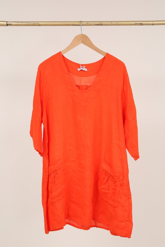 Tuniques Femme Beige LA MAISON DES FIBRES NATURELLES 10489 TUNIQUE EN LIN Efashion Paris