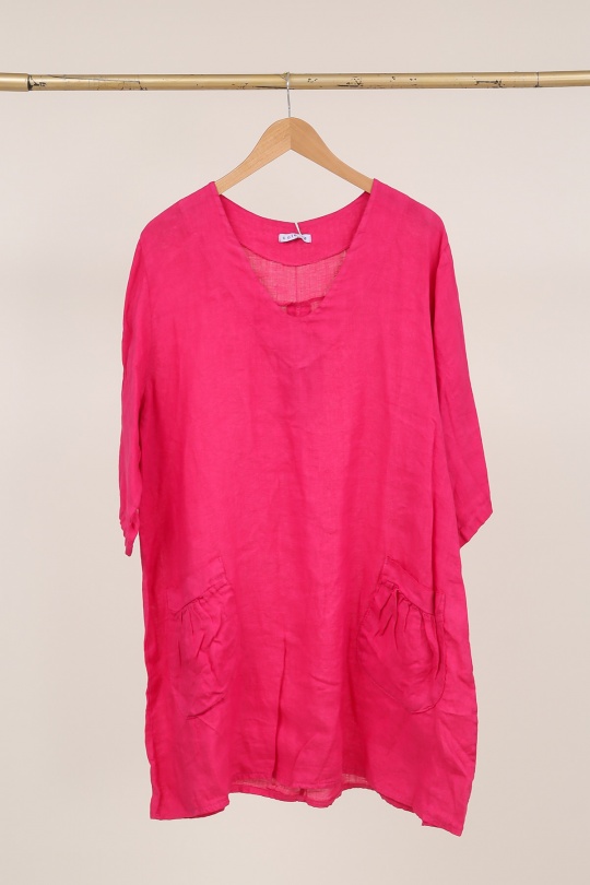 Tuniques Femme Beige LA MAISON DES FIBRES NATURELLES 10489 TUNIQUE EN LIN Efashion Paris