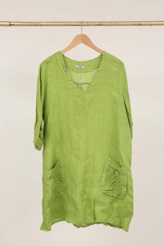 Tuniques Femme Beige LA MAISON DES FIBRES NATURELLES 10489 TUNIQUE EN LIN Efashion Paris