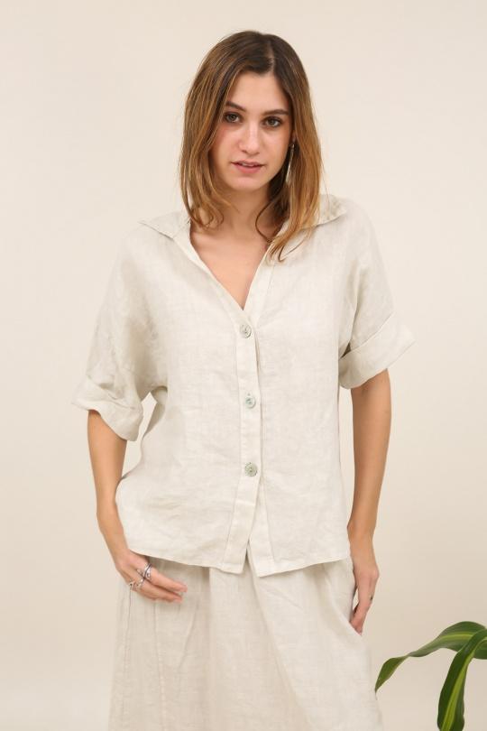 Chemises Femme Beige LA MAISON DES FIBRES NATURELLES 83737 Efashion Paris