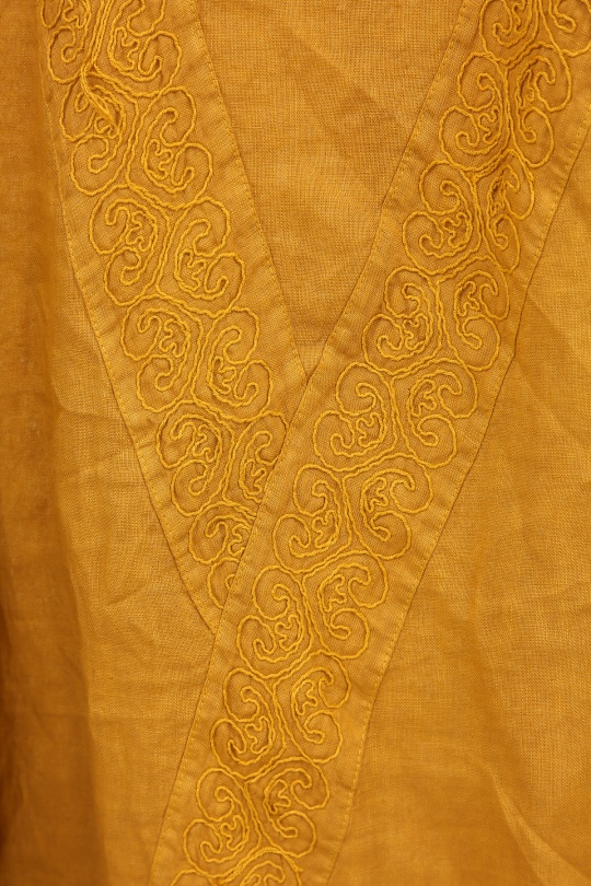 Robes longues Femme Camel LA MAISON DES FIBRES NATURELLES 26366 ROBE EN LIN BRODÉE Efashion Paris