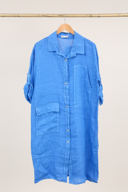 Robes longues Femme Bleu azur LA MAISON DES FIBRES NATURELLES 26360 Efashion Paris