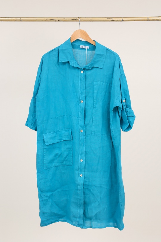 Robes longues Femme Bleu azur LA MAISON DES FIBRES NATURELLES 26360 Efashion Paris