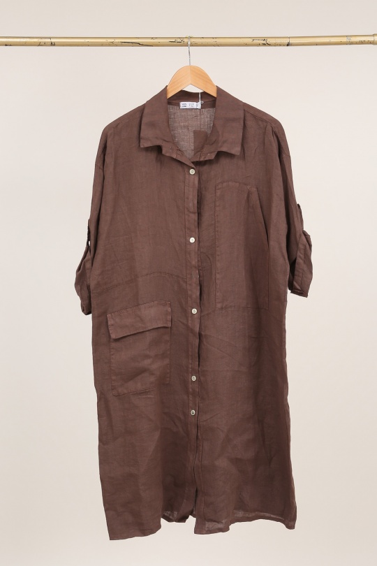 Robes longues Femme Bleu azur LA MAISON DES FIBRES NATURELLES 26360 Efashion Paris