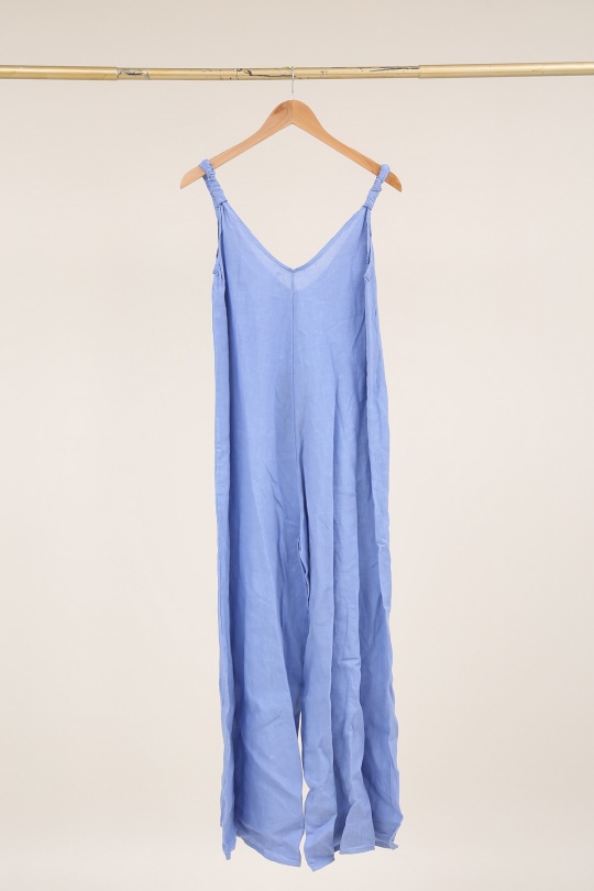 Combinaisons Femme Bleu canard LA MAISON DES FIBRES NATURELLES 704 COMBINAISON LIN UNI Efashion Paris