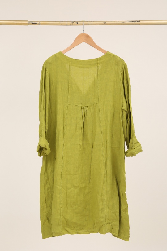 Robes mi-longues Femme Beige LA MAISON DES FIBRES NATURELLES 2961 ROBE EN LIN À PINCES Efashion Paris