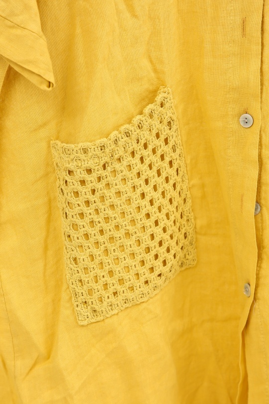 Chemises Femme Camel LA MAISON DES FIBRES NATURELLES 26353 TUNIQUE BOUTONÉE EN LIN Efashion Paris