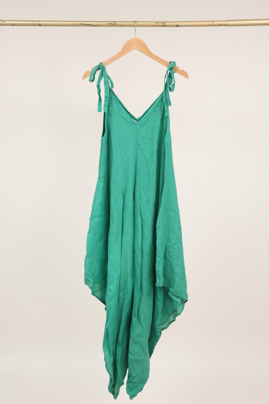 Combinaisons Femme Gris anthracite LA MAISON DES FIBRES NATURELLES 70644 COMBINAISON EN LIN Efashion Paris