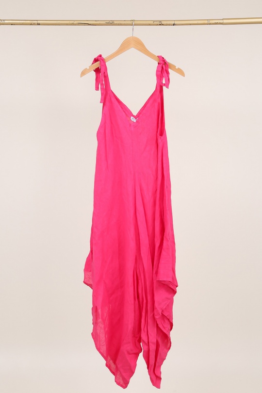 Combinaisons Femme Gris anthracite LA MAISON DES FIBRES NATURELLES 70644 COMBINAISON EN LIN Efashion Paris