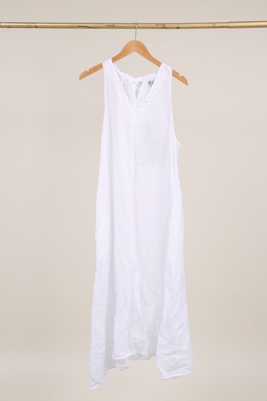 Robes longues Femme Kaki LA MAISON DES FIBRES NATURELLES 26000 ROBE LONGUE EN LIN UNI Efashion Paris