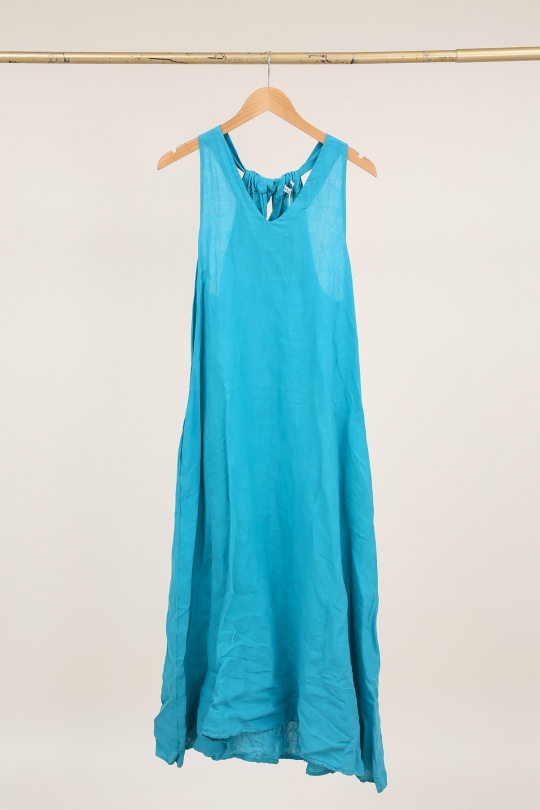 Robes longues Femme Kaki LA MAISON DES FIBRES NATURELLES 26000 ROBE LONGUE EN LIN UNI Efashion Paris