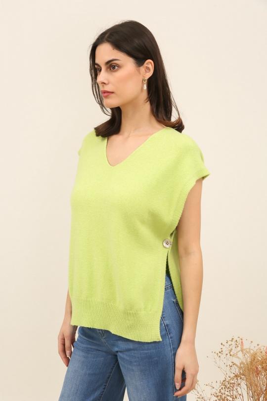 Pulls Femme Vert LA MAISON DES FIBRES NATURELLES 8013 Efashion Paris
