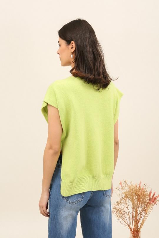 Pulls Femme Vert LA MAISON DES FIBRES NATURELLES 8013 Efashion Paris