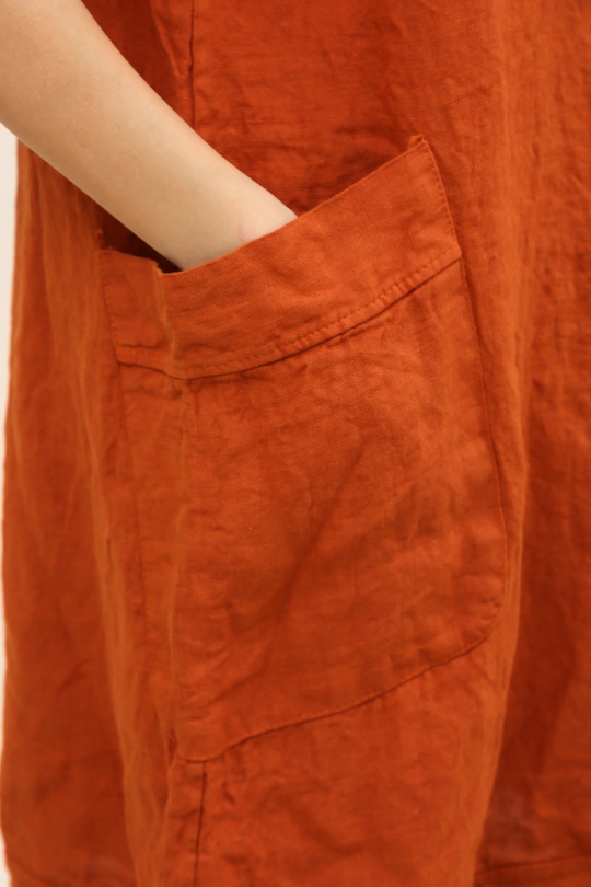 Robes mi-longues Femme Bleu canard LA MAISON DES FIBRES NATURELLES 28132 ROBE MI LONGUE EN LIN Efashion Paris