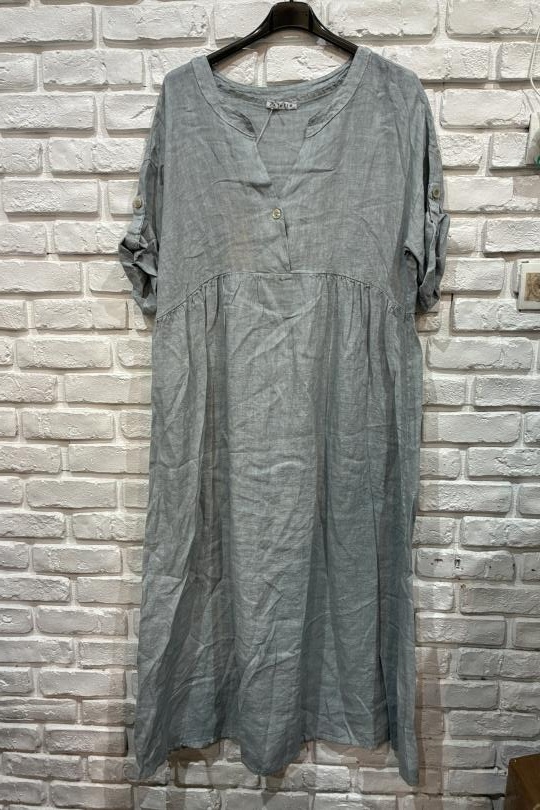 Robes longues Femme Orange LA MAISON DES FIBRES NATURELLES 1701 ROBE DROITE EN LIN Efashion Paris