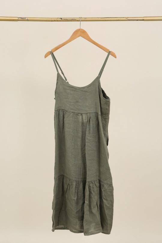 Robes mi-longues Femme Blanc LA MAISON DES FIBRES NATURELLES 27172 ROBE À BRETELLES Efashion Paris