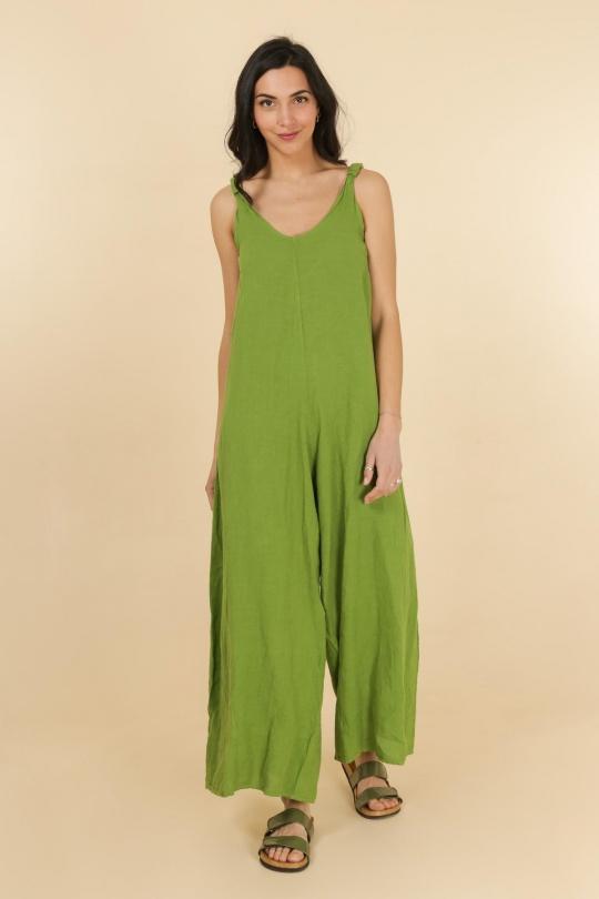 Combinaisons Femme Bleu canard LA MAISON DES FIBRES NATURELLES 704 COMBINAISON LIN UNI Efashion Paris