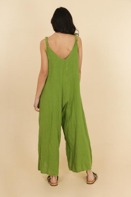 Combinaisons Femme Bleu canard LA MAISON DES FIBRES NATURELLES 704 COMBINAISON LIN UNI Efashion Paris