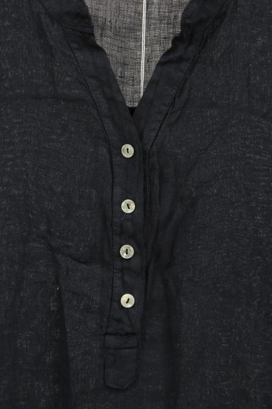 Robes mi-longues Femme Taupe LA MAISON DES FIBRES NATURELLES 71138 ROBE BOUTONNÉE EN LIN Efashion Paris