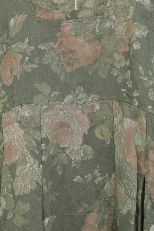 Robes longues Femme Marine LA MAISON DES FIBRES NATURELLES 9118F Robe en lin à fleurs sans manches Efashion Paris