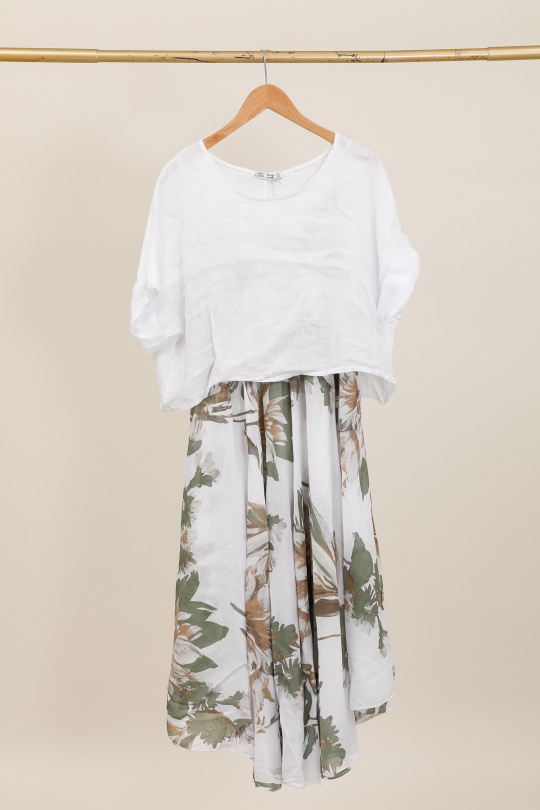 Robes longues Femme Kaki LA MAISON DES FIBRES NATURELLES 11918/6190 ROBE DOUBLE PIÈCE Efashion Paris