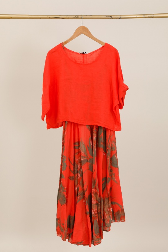 Robes longues Femme Kaki LA MAISON DES FIBRES NATURELLES 11918/6190 ROBE DOUBLE PIÈCE Efashion Paris