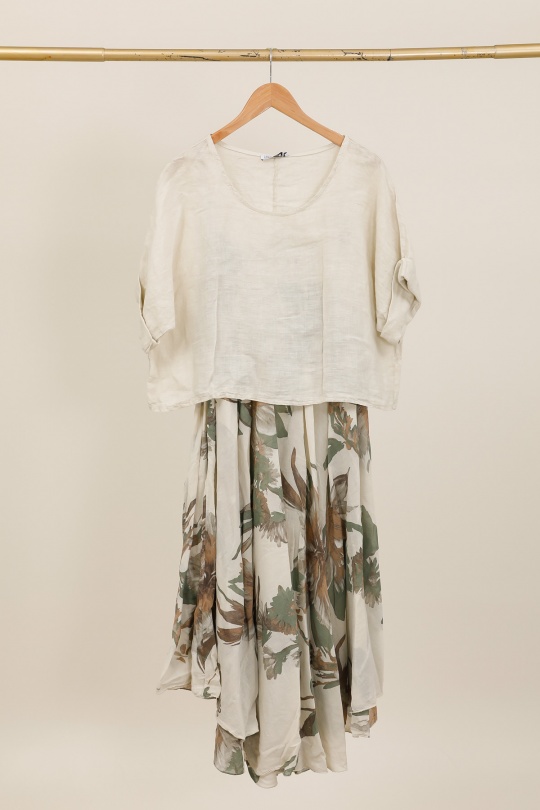 Robes longues Femme Kaki LA MAISON DES FIBRES NATURELLES 11918/6190 ROBE DOUBLE PIÈCE Efashion Paris