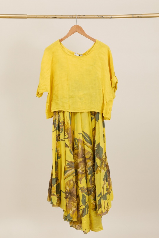 Robes longues Femme Kaki LA MAISON DES FIBRES NATURELLES 11918/6190 ROBE DOUBLE PIÈCE Efashion Paris