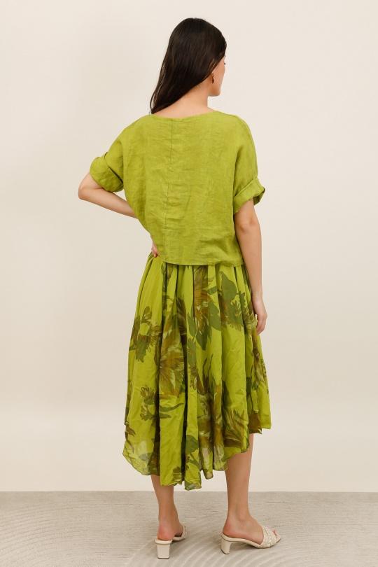 Robes longues Femme Kaki LA MAISON DES FIBRES NATURELLES 11918/6190 ROBE DOUBLE PIÈCE Efashion Paris