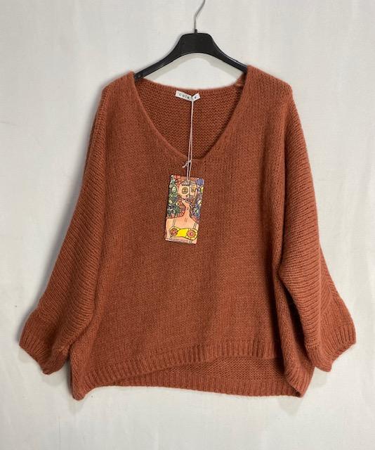 Jumpers Women Rust LA MAISON DES FIBRES NATURELLES 82257 #c Efashion Paris