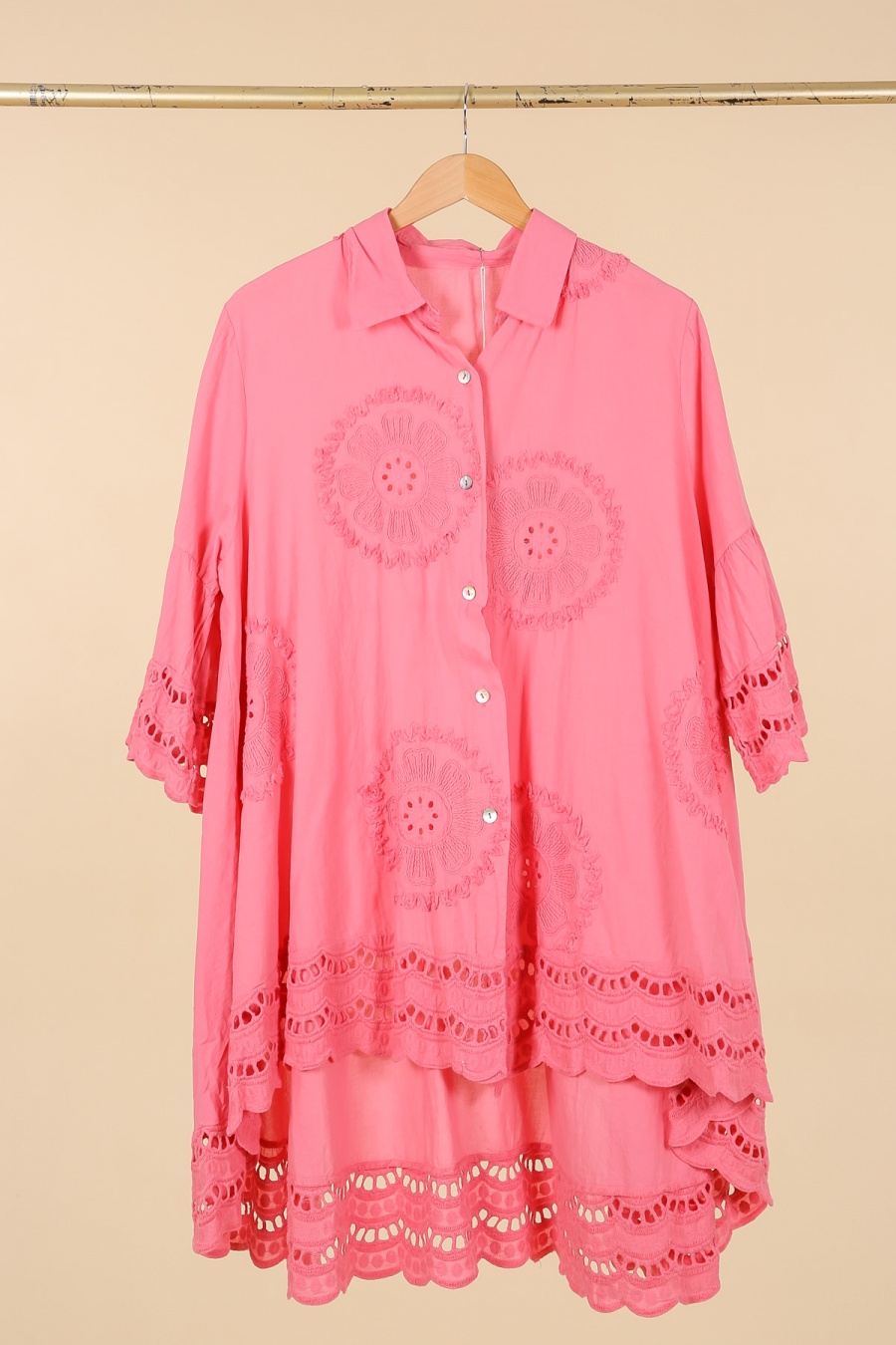 Vestidos a media pierna Mujer Fushia LA MAISON DES FIBRES NATURELLES 811899 #c Efashion Paris