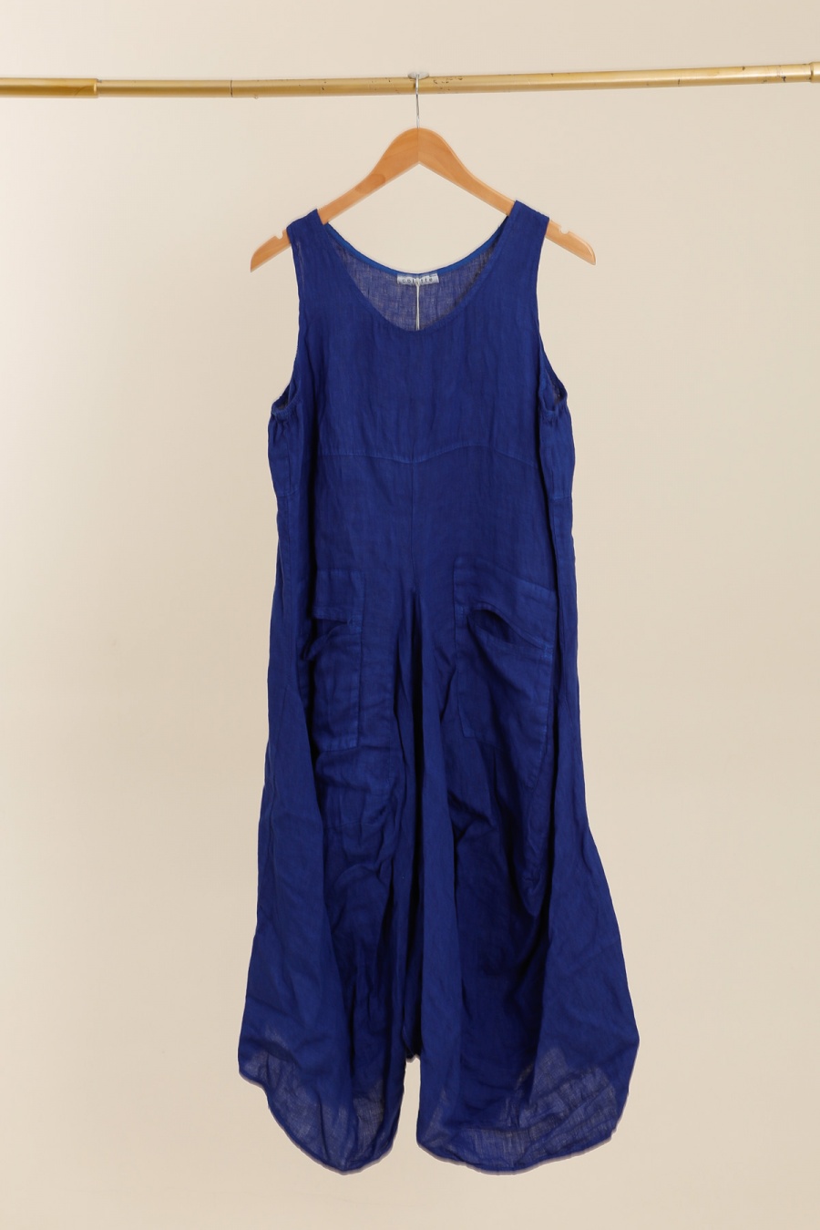 Maxi dresses Women Royal/Blue LA MAISON DES FIBRES NATURELLES 1633 ROBE BOHEME EN LIN #c Efashion Paris
