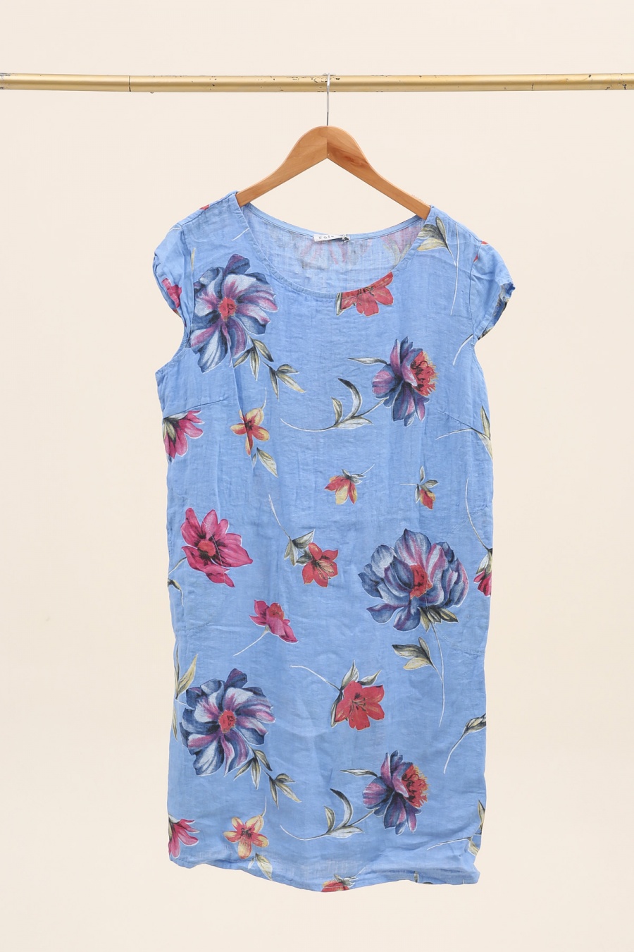 Robes mi-longues Femme Bleu azur LA MAISON DES FIBRES NATURELLES 3351F #c Efashion Paris
