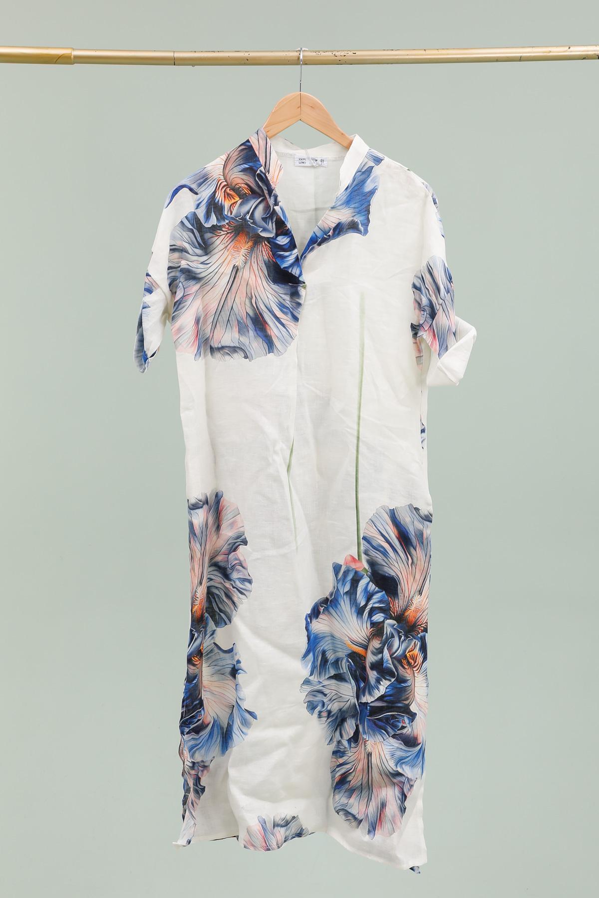 Robes longues Femme Royal/Bleu LA MAISON DES FIBRES NATURELLES 2934FLEUR #c Efashion Paris