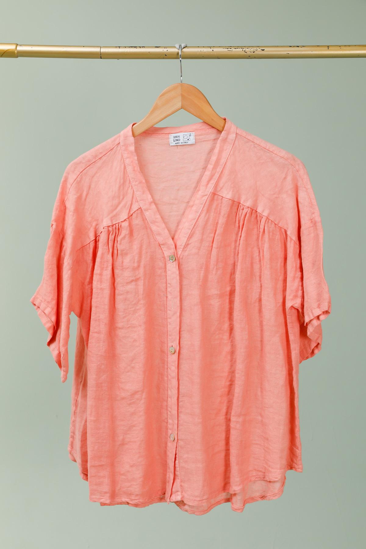 Camisas Mujer Salmon LA MAISON DES FIBRES NATURELLES 8008 #c Efashion Paris