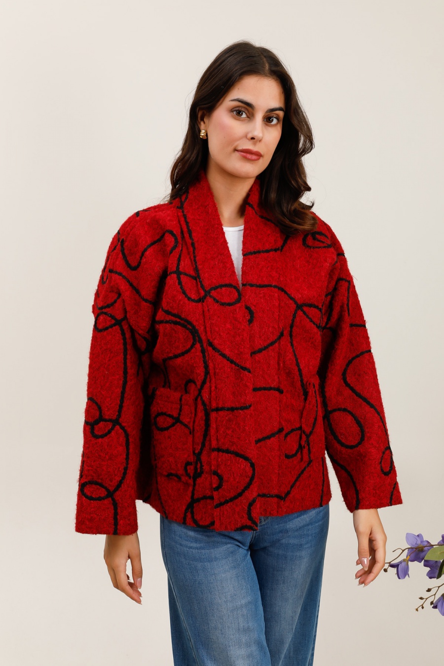 Giacche Donna Red LA MAISON DES FIBRES NATURELLES 823244 #c Efashion Paris