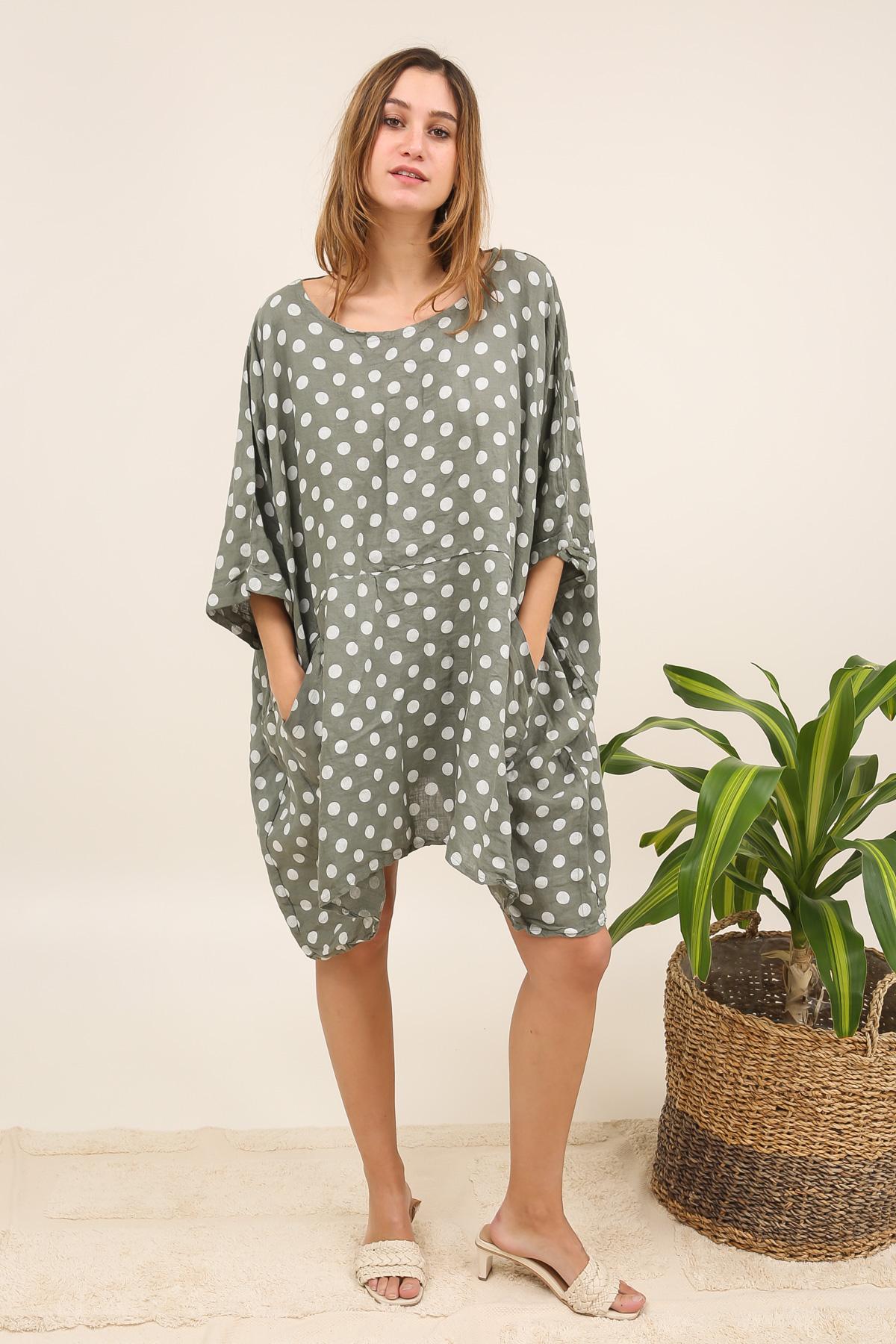 Robes courtes Femme Kaki LA MAISON DES FIBRES NATURELLES 10624 #c Efashion Paris