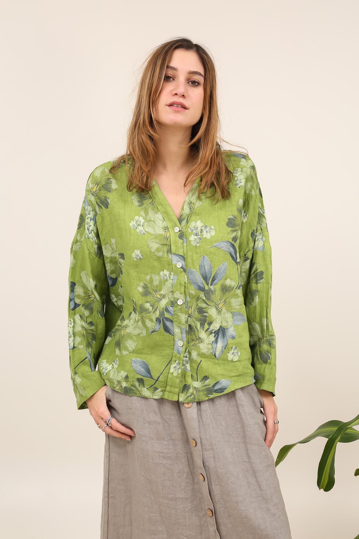 Chemises Femme Vert pomme LA MAISON DES FIBRES NATURELLES 20984 #c Efashion Paris