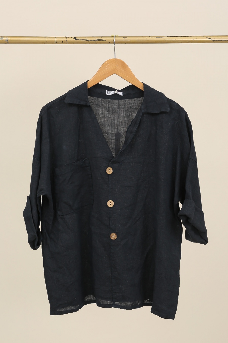 Blouses Femme Céladon LA MAISON DES FIBRES NATURELLES 8137 CHEMISE COL V #c Efashion Paris