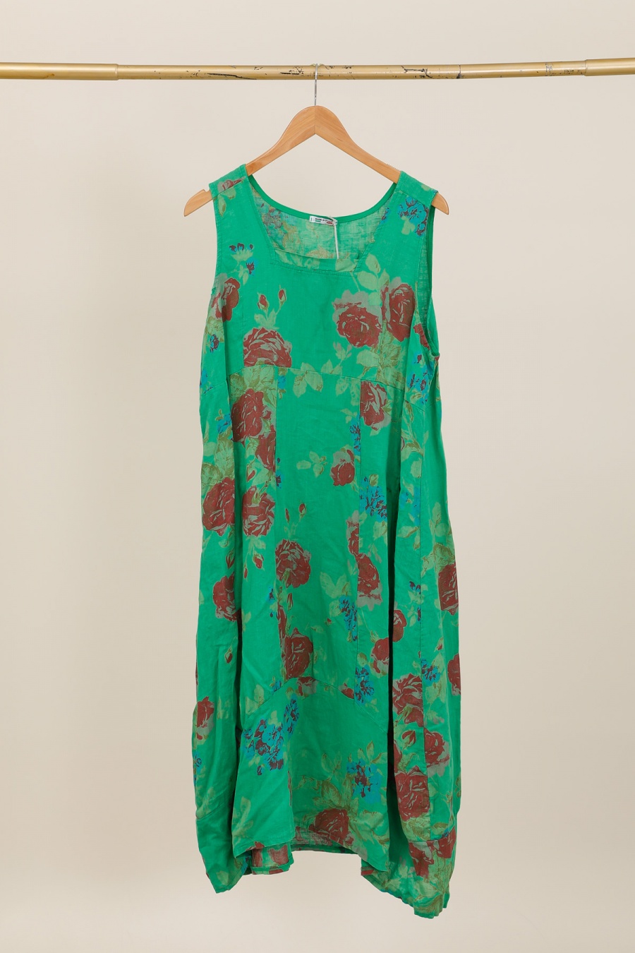 Robes longues Femme Fuschia LA MAISON DES FIBRES NATURELLES 9118 Robe en lin à fleurs sans manches #c Efashion Paris