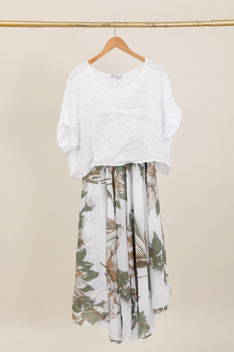 Robes longues Femme Kaki LA MAISON DES FIBRES NATURELLES 11918/6190 ROBE DOUBLE PIÈCE #c Efashion Paris