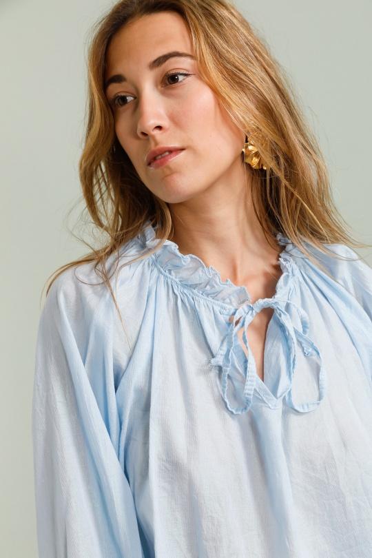 Blouses Femme Bleu ciel LOVIKA 9717-1 Efashion Paris