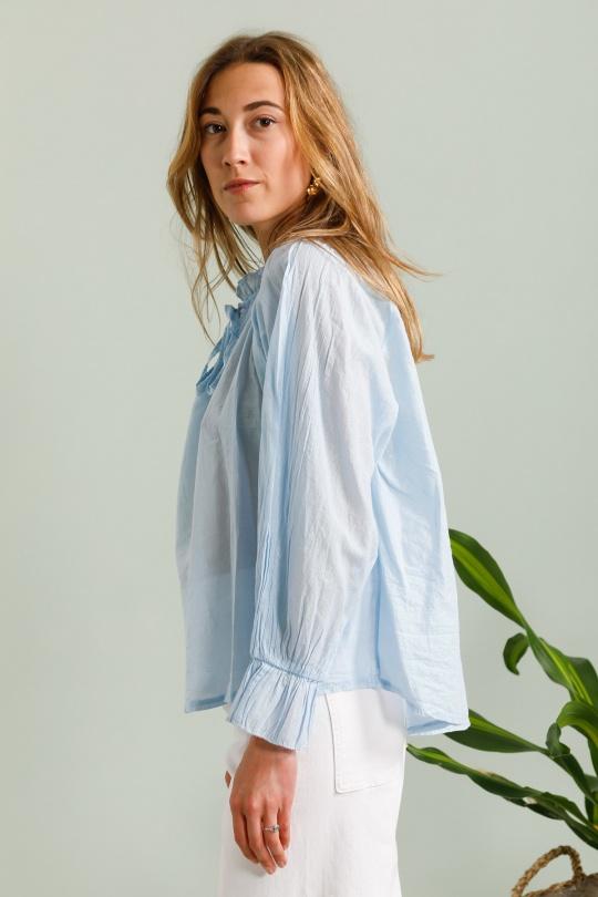 Blouses Femme Bleu ciel LOVIKA 9717-1 Efashion Paris